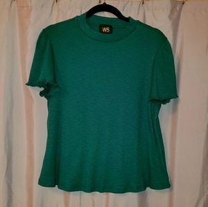 Green Mock Neck Top